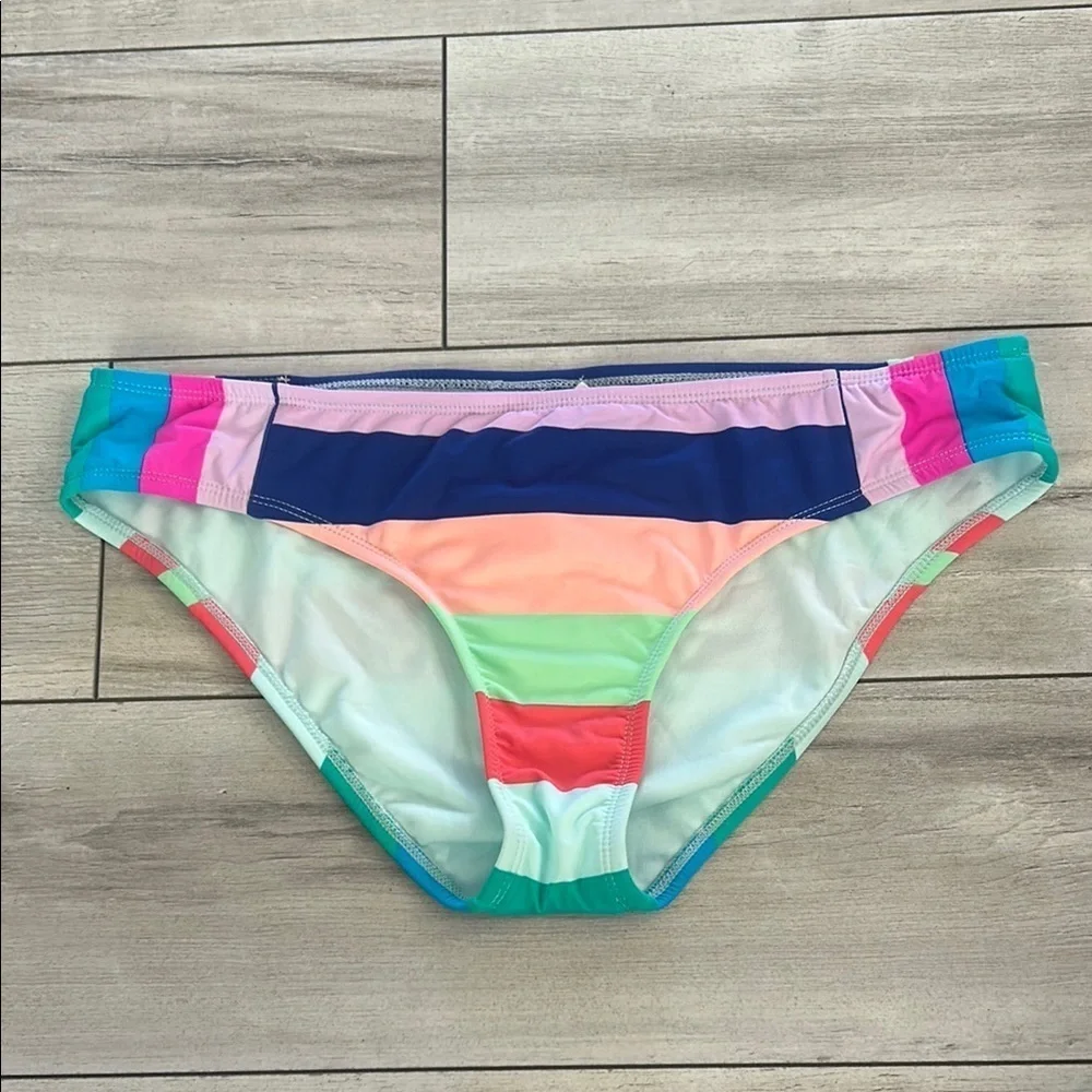 Hobie striped multi swim bikini bottoms size XL NWOT